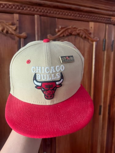 Chicago Bulls Khaki/Red 59FIFTY Fitted Hat