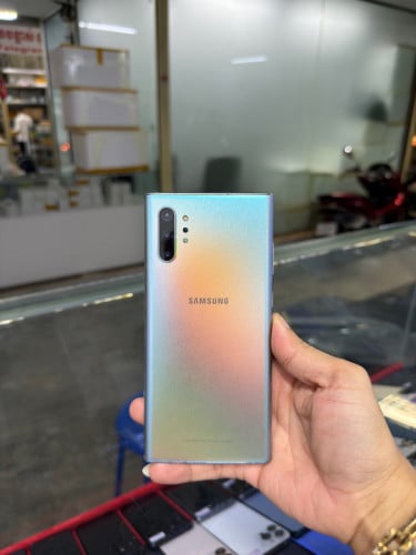 Samsung Note 10 Plus Korea Up Sim2 Ram12GB HD256GB Phone Condition 96% ជាំអេក្រង់&ដានអេក្រង់