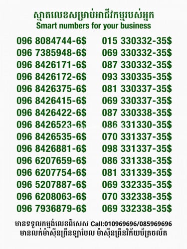 Smart លេខសម្រាប់អាជីវកម្ម