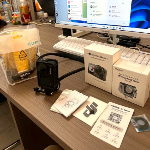 កាម៉េរា Dji OSMO Action4+ស្រោម ថ្មី99%