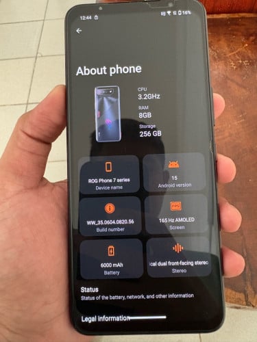 Asus ROG phone 7 Ram8G 256G សានុំ Zin