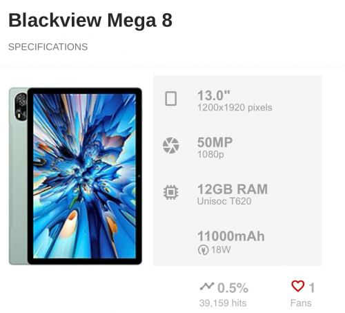 Blackview mega 8 New 99.9%