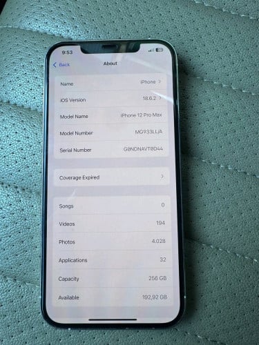 IPhone 12 Pro Max សំណុំសុីន 256G