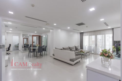 Luxury 3 Bedroom Serviced Apartment For Rent in BKK1