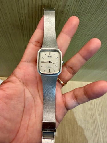 Original Super Rare Vintage SEIKO Dolce Tank PDP Bezel Linen Dial 1981 - (Condition 80%)