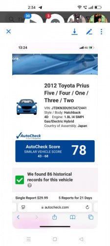 Prius 2012 Delux solar