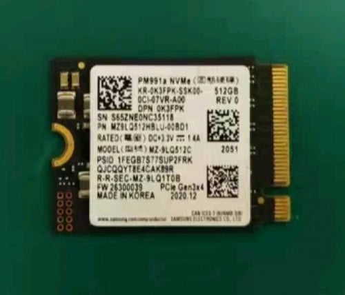 Samsung M2 SSD 512G NVMe 2230