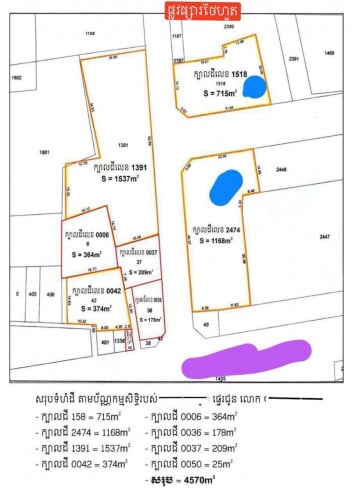 ដីសម្រាប់លក់ សង្កាត់ភ្នំពេញថ្មី សែនសុខ​ ភ្នំពេញ​