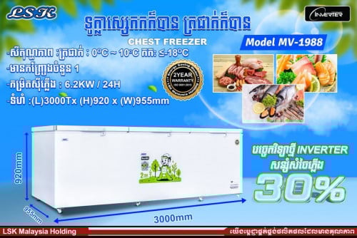ទូកកសុត LSK ខ្នាតធំ ៣ម៉ែត្រ ធានា២ឆ្នាំ