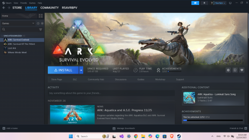account steam មានark survival evolved