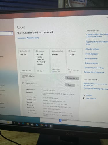 Core i5 11th ram 16gb ssd 256