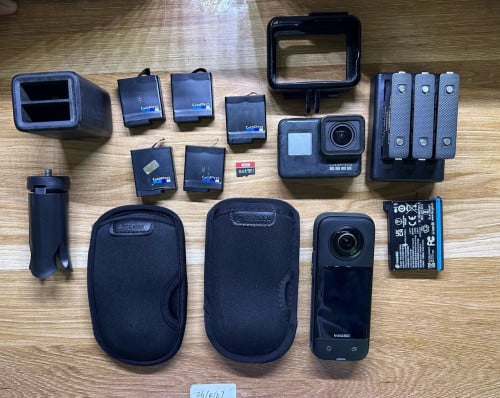 Insta 360 X3 and GoPro hero 7 black
