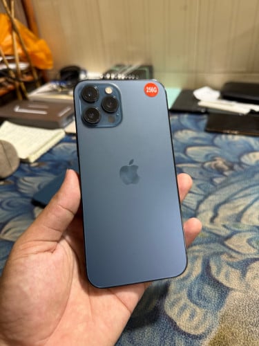 iPhone 12 Pro Max 256G សំណុំសុីន ស្អាត98% 365$