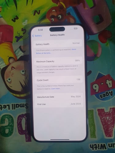 iPhone 15 pro max condition 98%