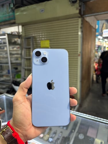 Iphone14plus 128G LL ប្រើESIM ម៉ាសុីនស្រុីន ជាំអេក្រង់ ថ្ម99%