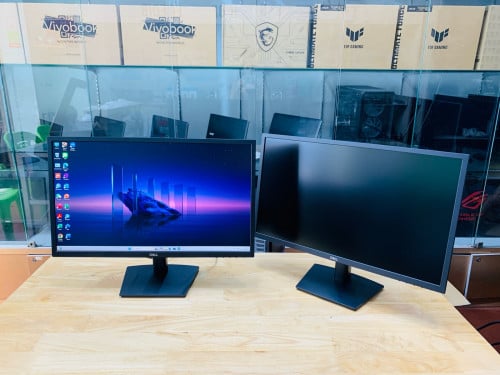 Monitor Brand Dell 24” FHD 1080 60Hz  Have Poart VGA DP Power ក្នុងស្តុកថ្មីប្រអប់ធានា1ឆ្នាំ