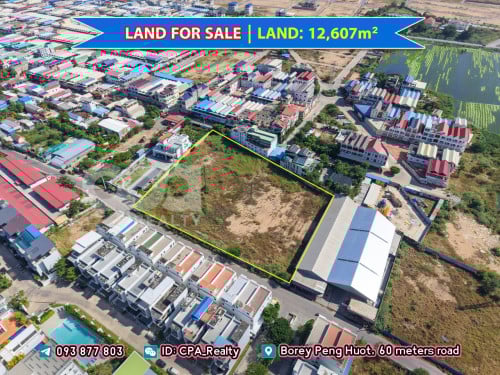 ដីលក់ម្តុំបុរីប៉េងហួតផ្លូវ៦០ម៉ែត្រ