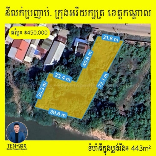 🏞ដីលក់នៅជាប់មាត់ទន្លេមេគង្គ ក្រុងអរិយក្សត្រ 🌇