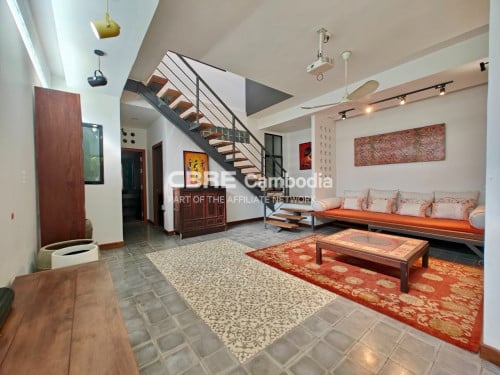 3 Bedroom Renovated Townhouse For Rent| Tonle Bassac | Phnom Penh