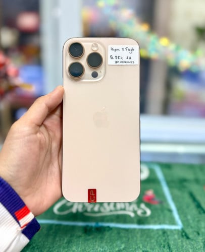 Iphone 16 Pro Max ទំហំផ្ទុក (256G) Model ZA តួស្អាត 98% Color Dessert