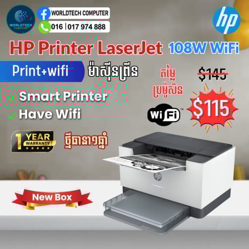 Laser Printer 108W, Print (Wifi) New=115$