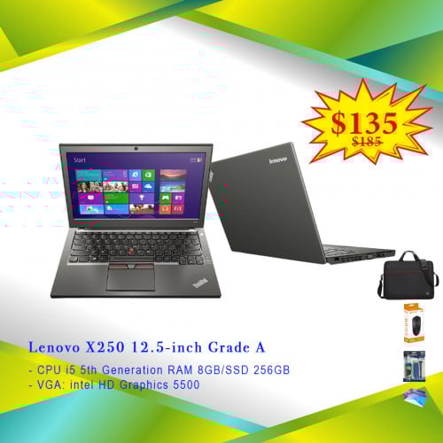Lenovo X250 i5 5th Generation RAM 8GB/SSD 256GB
