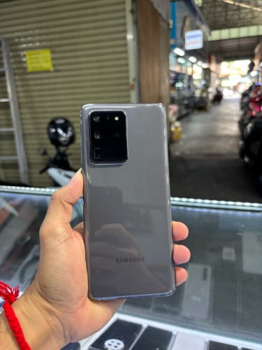 Samsung S20Utra 256G Ram12G Sim1 ម៉ាសុីនស្រុីនឆ្នូតអេក្រង់