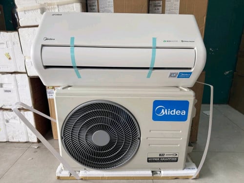 មានលក់ម៉ាស៊ីនត្រជាក់ Midea 1.5 hp inverter ថែមជើង
