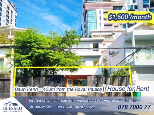 Daun Penh – 400m from the Royal Palace 🏠 Nice Villa for Rent 🏠