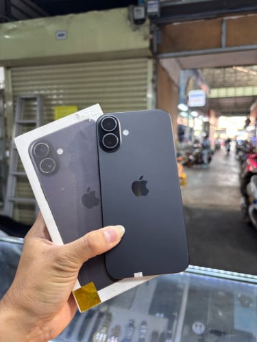 Iphone16Plus 128G X/A sim2 eSIM សានុំfull set ថ្ម100% សាកបាន183ដង កូតមួយសរសៃសក់ តួរ99%