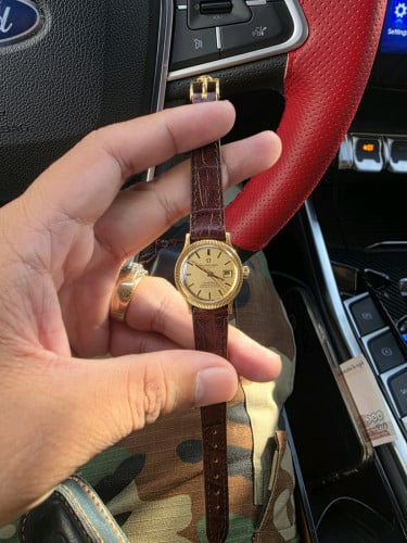 Omega constellation 18k មុខ 24mm សំរាប់នារី