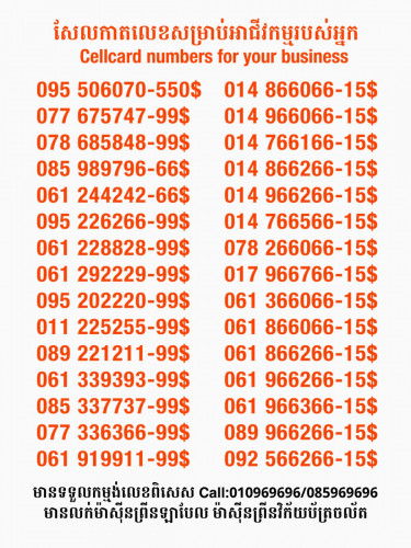 លេខពិសេសសម្រាប់អាជីវកម្ម