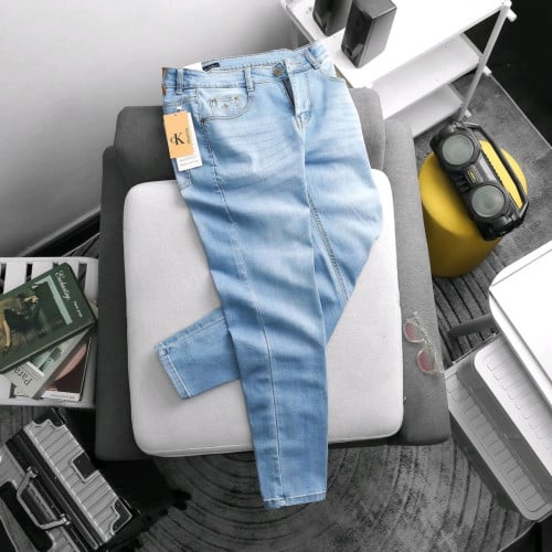 ខោខាប៊យជើងវែង ប្រេន Ck ជើងស្មើរ សាច់យឺត ទន់ក្រាស់ម៉ូតពណ៌ដូចរូបលេខចង្កេះ 29-30-31-32-34-36