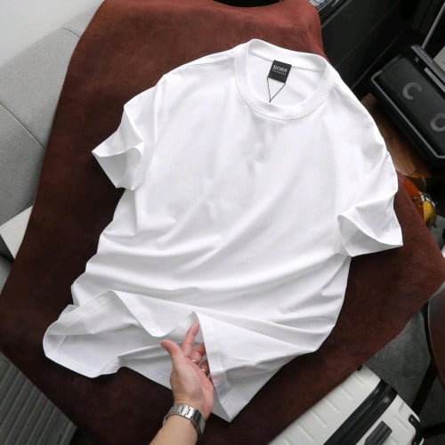 អាវយឺត សសុទ្ធ ដៃខ្លី កមូល លាងស្តុកលេខ M L Xl (50kg-85kg)