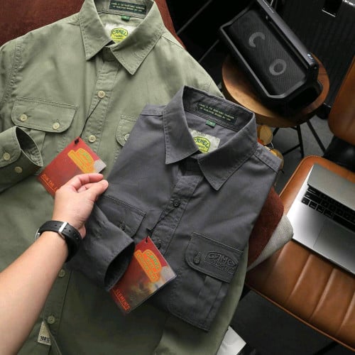 អាវកាមែល សាច់គគី ហោប៉ៅ២ ដៃវែង ម៉ូតពណ៌ដូចរូបលេខទំហំ M l xl xxl