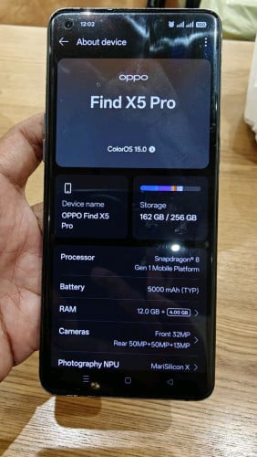 OPPO Find X5 pro 12/256G Sim2 5G ក្រុមហ៊ុន