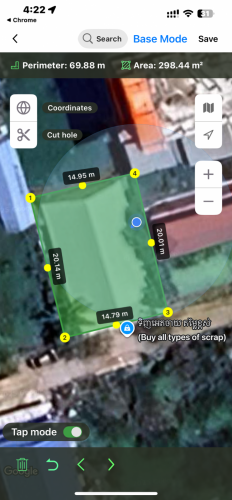 ដីលក់ 20m * 15m