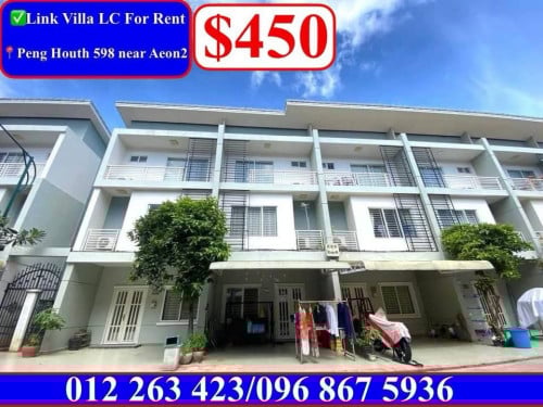 ✅Link Villa LC2 For Rent in Borey Peng Houth 598 near Aeon2
