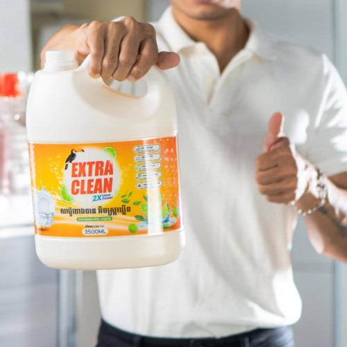 សាប៊ូលាងចាន EXTRA CLEAN ជាផលិតផលក្នុងស្រុក100% 🇰🇭 ផលិតចេញពីក្រូចឆ្មារ!