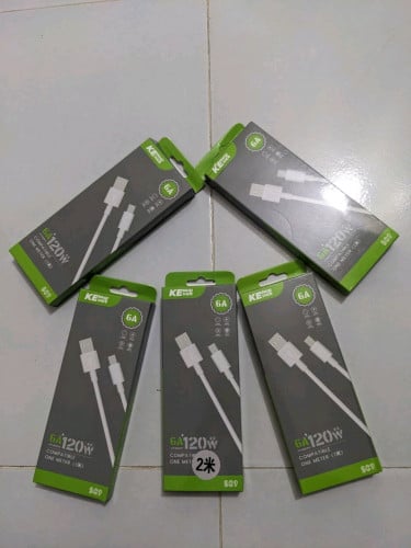 ខ្សែសាក ប្រេនម៉ាក់ KEPAQI USB- type C 120w គុណភាពល្អ