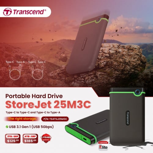 ពេលវេលាជាមាសប្រាក់! Transcend StoreJet 25M3C