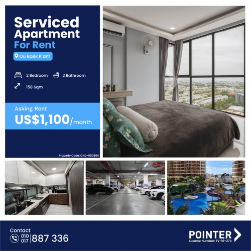 🏢  Exclusive 158sqm Serviced Apartment for Rent in Borey Orkide Ideal for Expats