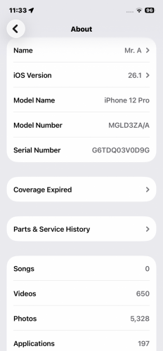 iPhone 12pro ប្រើស៊ីម២ ZA/A