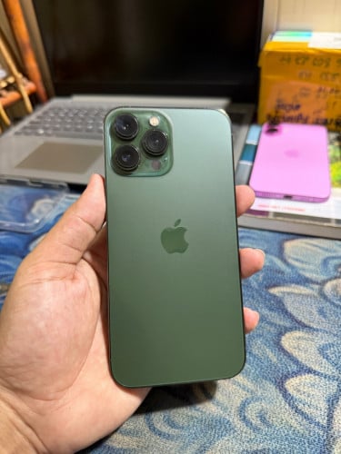 iPhone 13 Pro Max 128G សំណុំសុីនណែន ស្អាត98% 405$