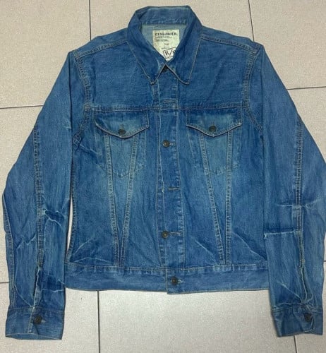 Rush hour japan denim jacketMade in Japan 🇯🇵 Size L Kg 75ចុះ