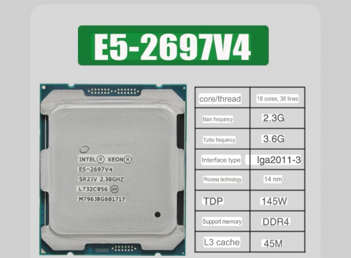 XEON E5-2697V4 2គ្រាប់=99$