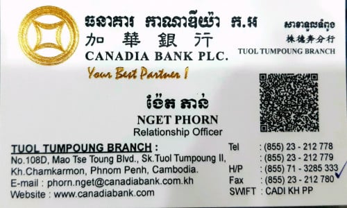 ប្រឹក្សាកម្ចីអាជីវកម្មការផ្តល់ការប្រាក់ទាប[ធានាគារកាណាឌីយ៉ា]