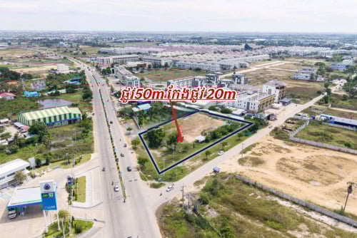 ដីកែងលើផ្លូវ50mកែងផ្លូវ20m_លក់