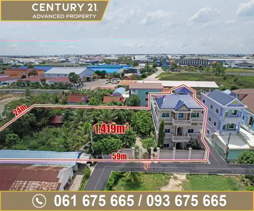 🏘ផ្ទះវីឡា កែង (Villa) ជិតបុរី លឹមឈាងហាក់ ផ្លូវជាតិលេខ3 ត្រូវការលក់បន្ទាន់ខ្លាំង