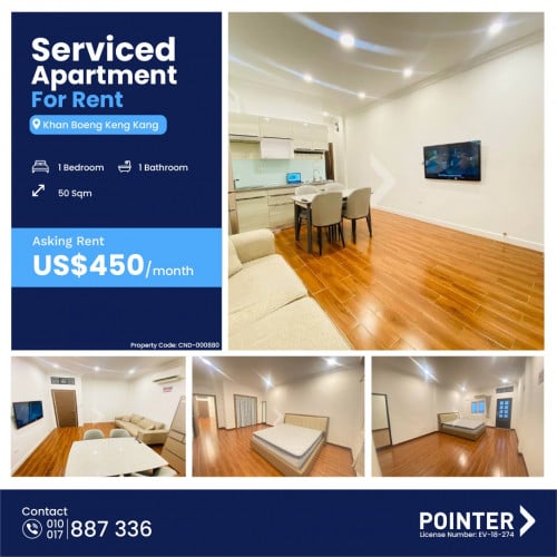 🏢  Well Maintained One Bedroom Apartments Available in BKK1